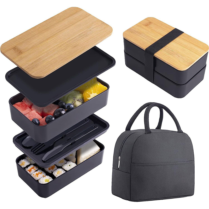 Meal Prep Burrito - Stapelbare Bento Box met Gebruiksvoorwerpen 1200ML