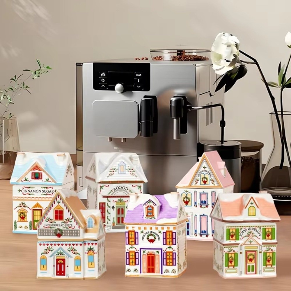 Spice Jar Labels - Cadeaus Schattig vakantiedorpje Spice House Mini