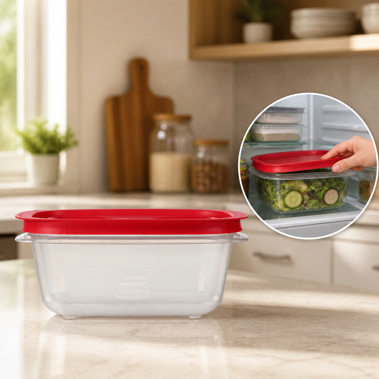 Meal Prep Easy - Rechthoekige voedselopslagcontainer van 5,26 liter met