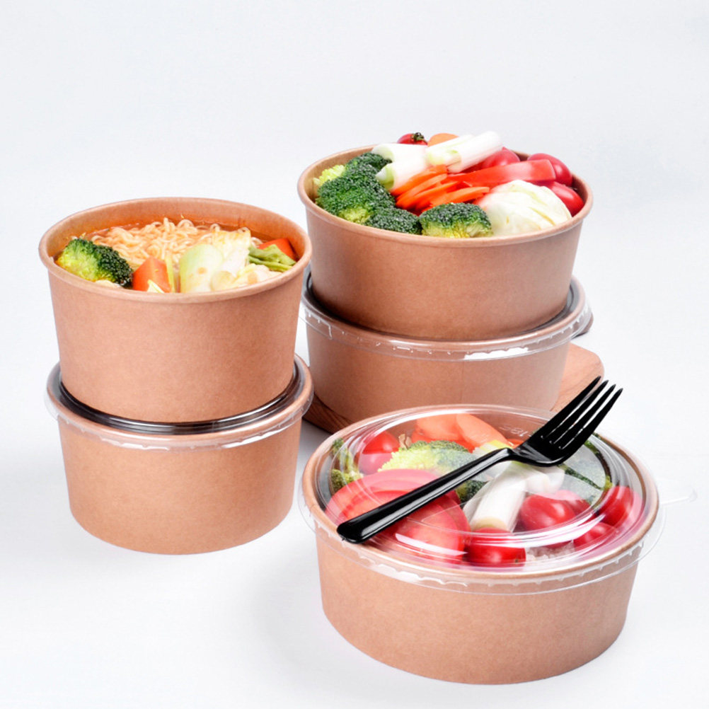 Meal Prep Food - 20 stuks Kraftpapierkommen Lekvrije Wegwerp Saladeschalen