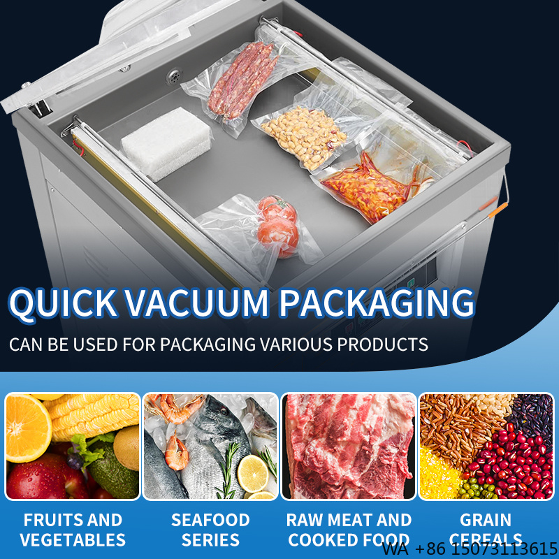 Meal Prep Food - DZ-500 Verticale Enkelkamer Vacuümverpakkingsmachine Semi-automatisch met