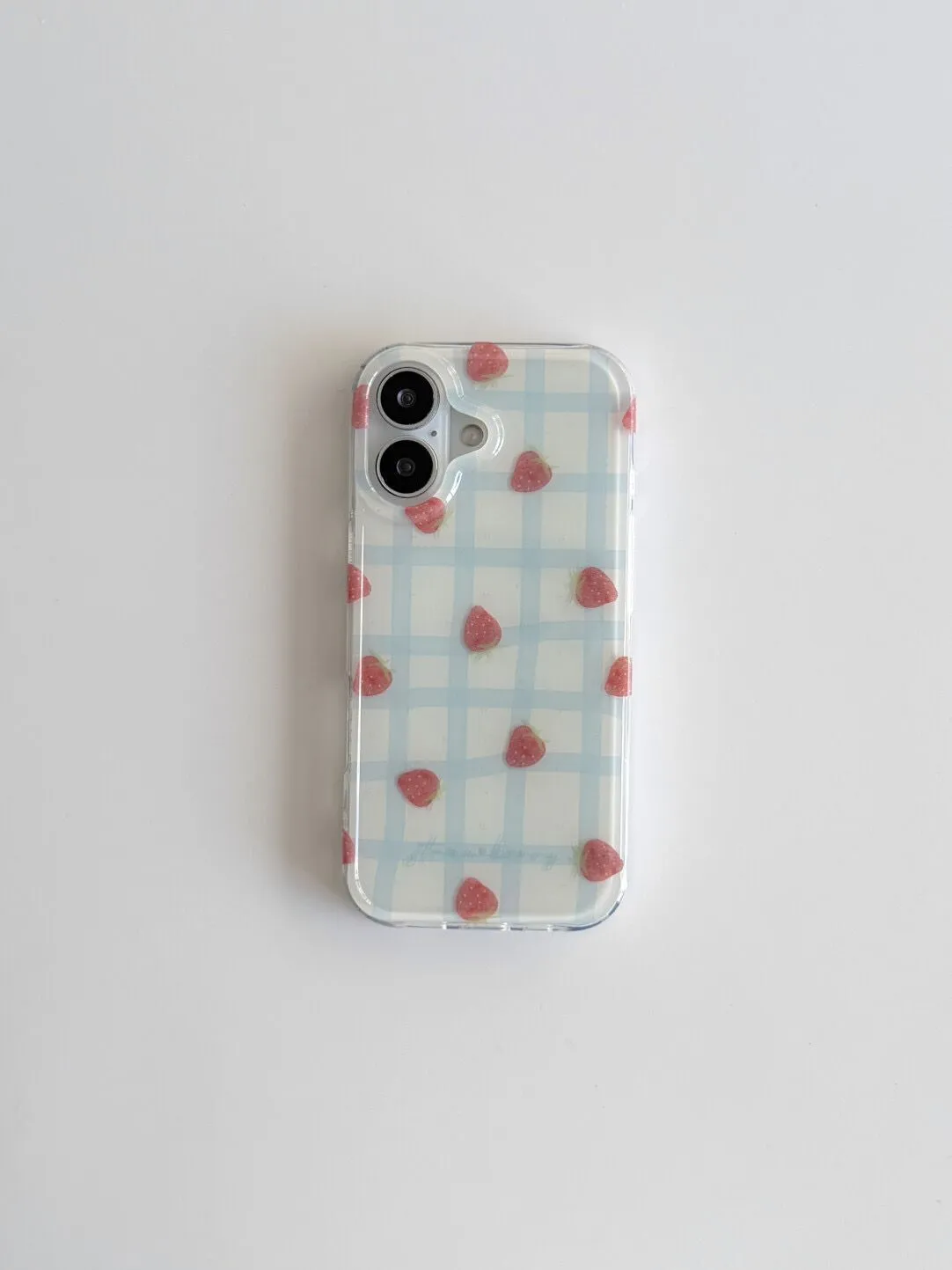 Strawberry Huller - Luxe IMD telefoonhoesje met fris blauw