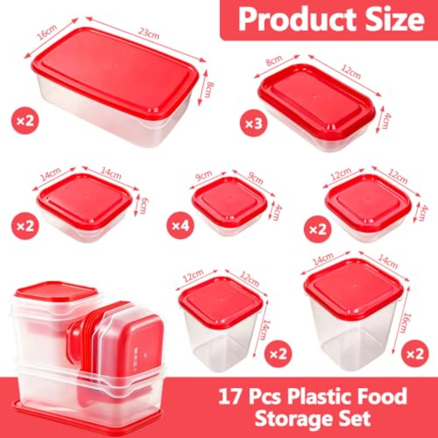 17-delige plastic voedselbewaa - Meal Prep Food recensie en prijs
