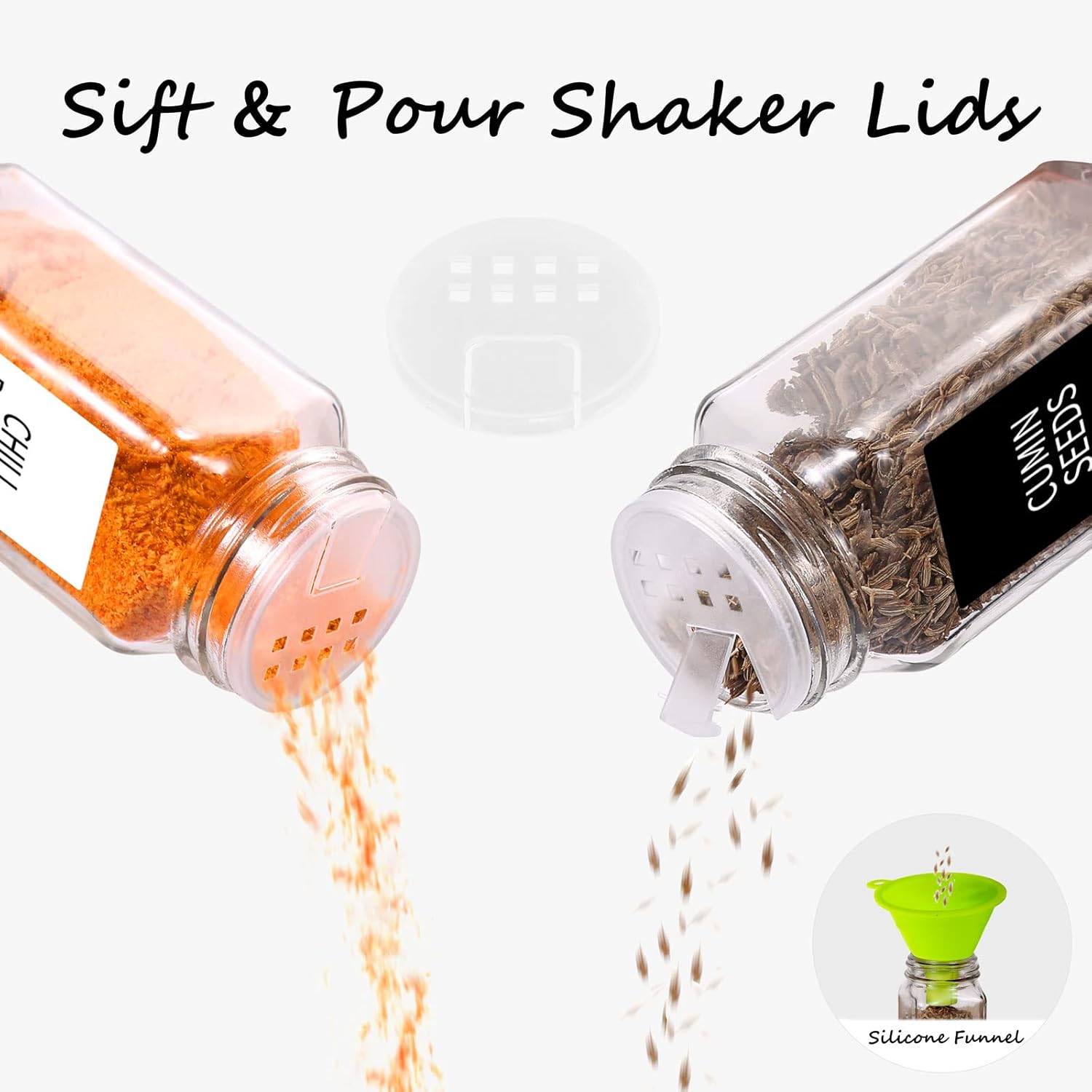 12 Stuks Glazen Kruidenpotjes  - Spice Jar Labels recensie en prijs