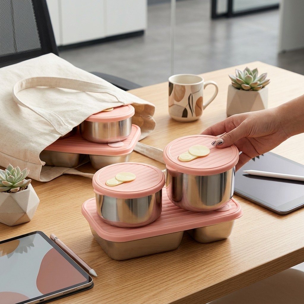 Microgolfbestendige 304 roestv - Meal Prep Food recensie en prijs