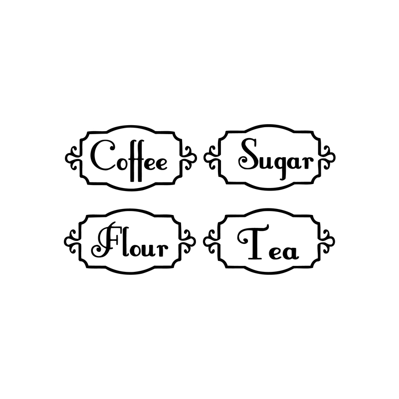 Keuken Labels , Set Van 4 Keuk - Spice Jar Labels recensie en prijs