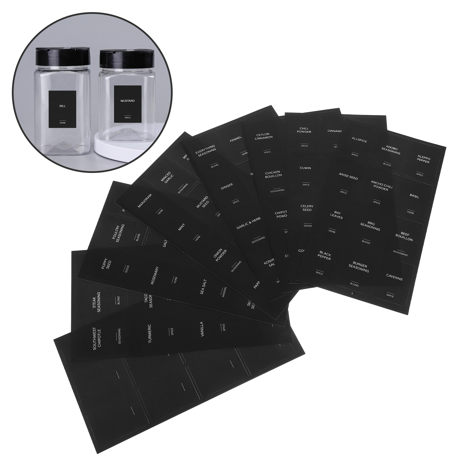 32 stuks waterdichte zelfkleve - Spice Jar Labels recensie en prijs