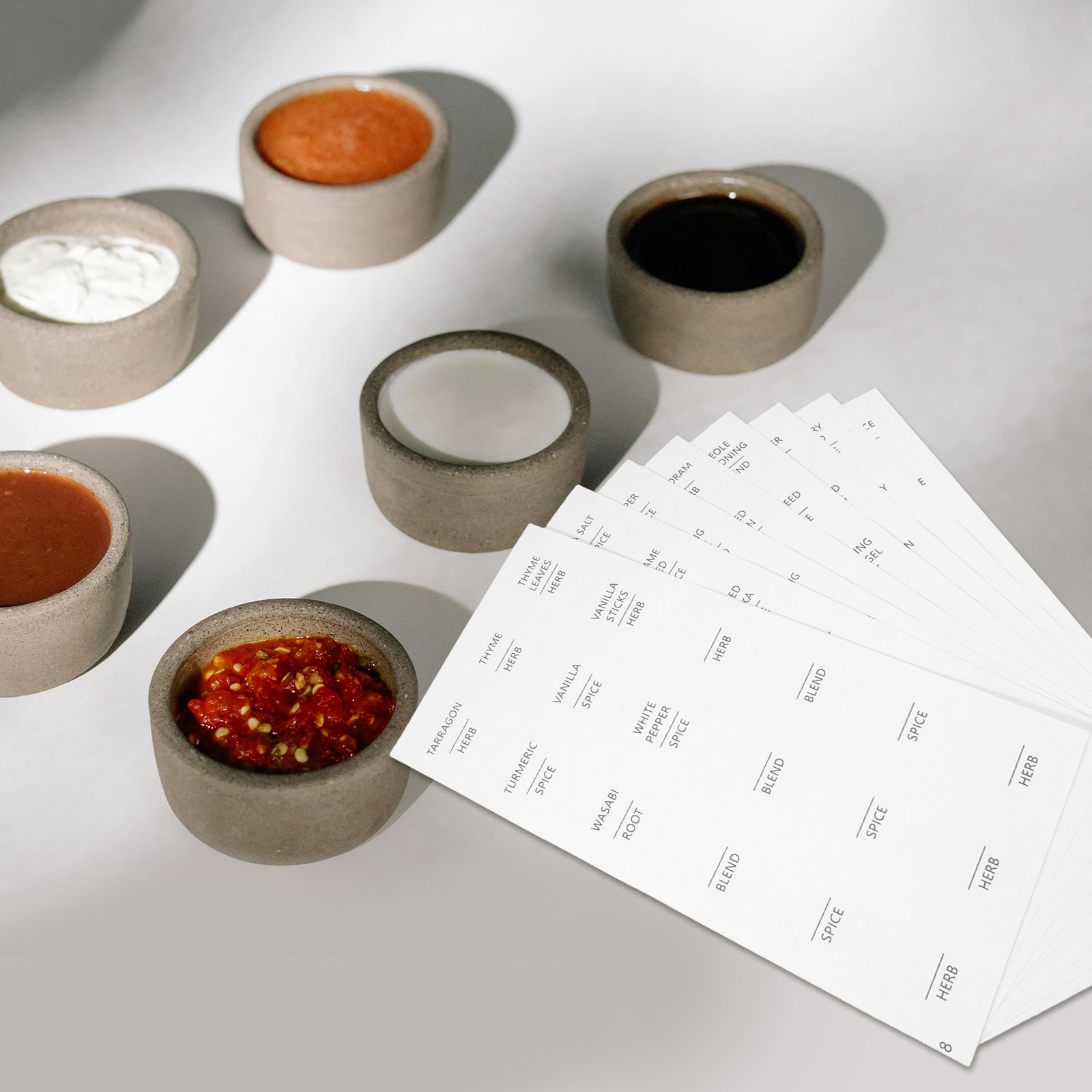 8 vellen waterdichte minimalis - Spice Jar Labels recensie en prijs