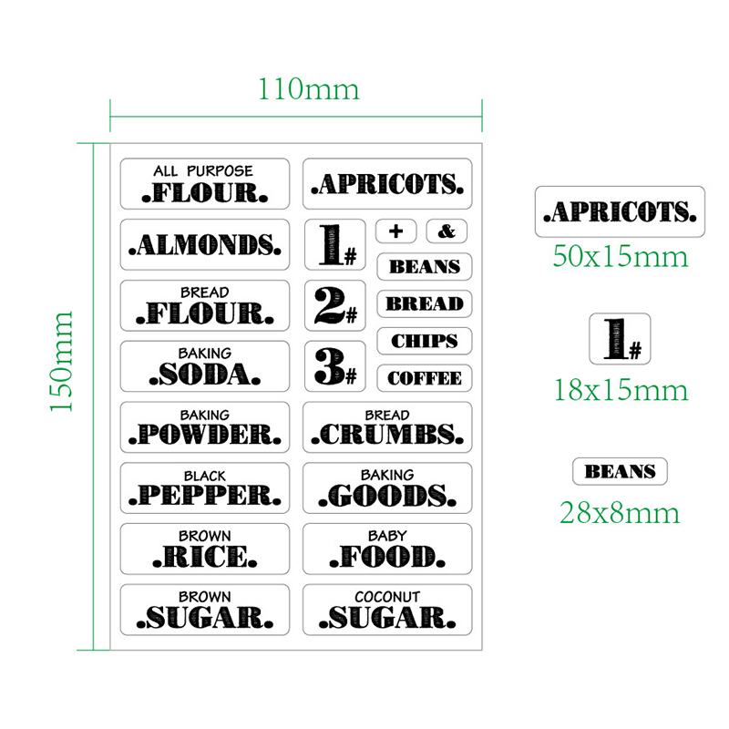 132Pcs Keuken Voedsel Stickers - Spice Jar Labels recensie en prijs